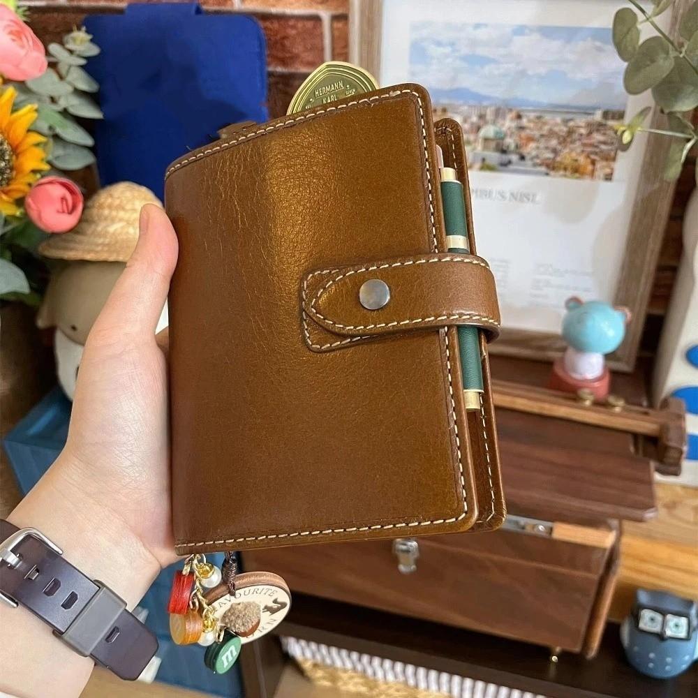 PU Leather Leather Handbook 5-Hole Filler Removable Shell Hot Portable Diary for Carry-on Pockets