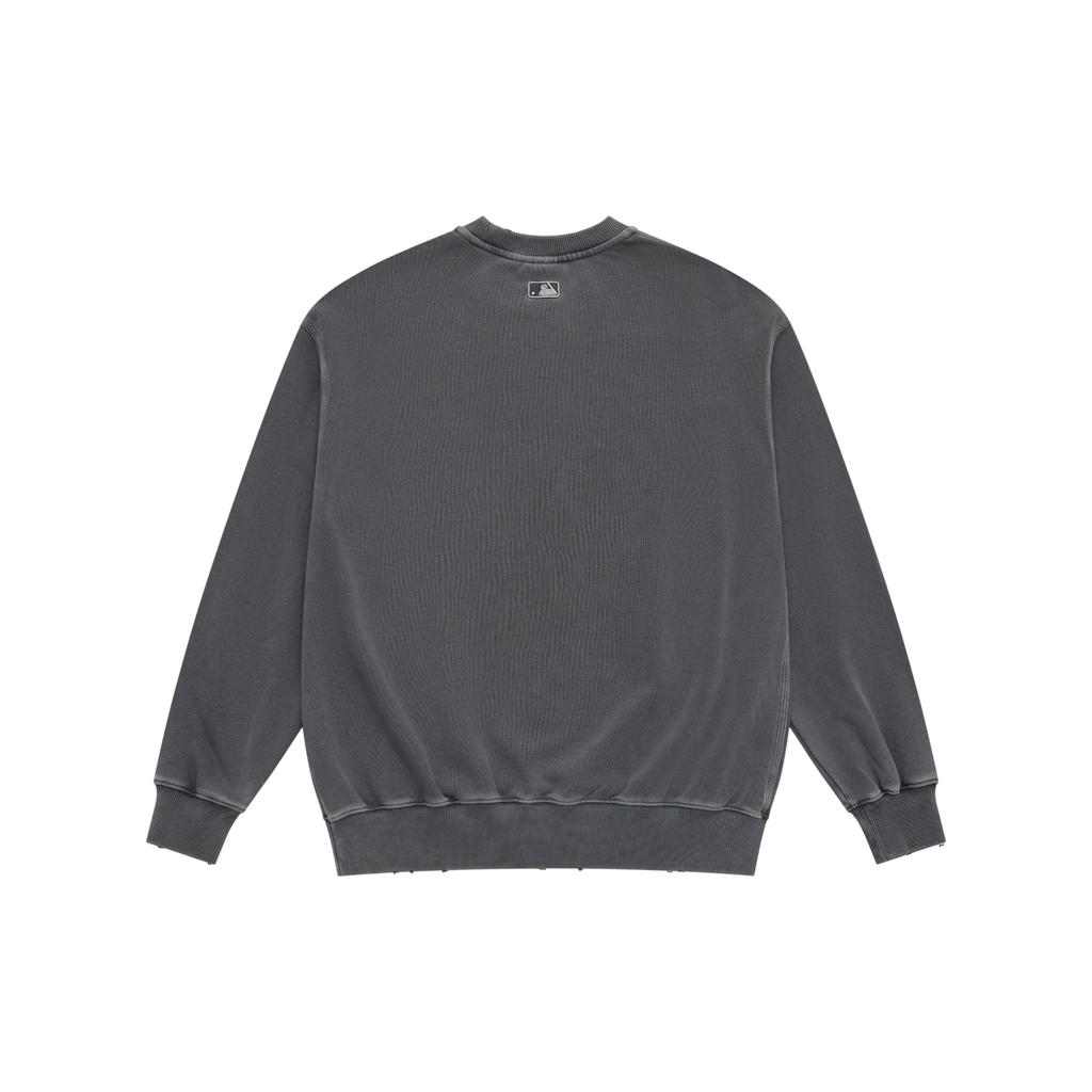 New MLB Preppy Style Collection Boston Red Sox SS25 Crewneck Sweatshirt Unisex Dark Charcoal Gray 3AMTV0751-43CGD