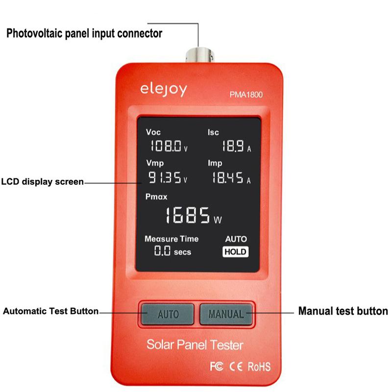 PMA1800/PMA800 Solar Panel Tester MPPT Multimeter Auto Manual Voltmeter for Efficient PV System Testing High Precision Measure
