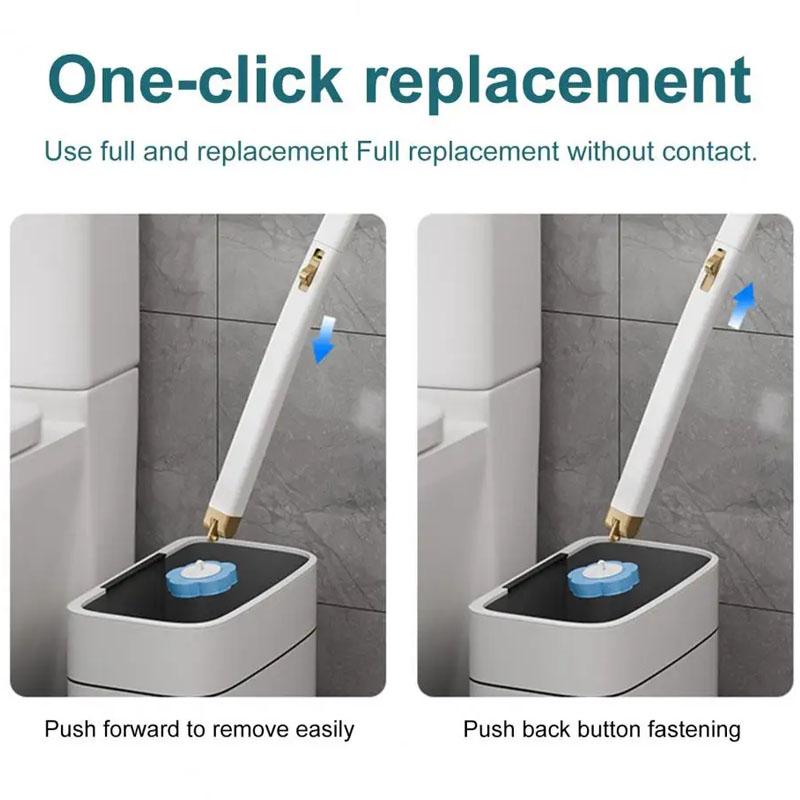 Набор для чистки унитаза Набор туалетной щетки с длинной ручкой с настенным ящиком для хранения 12 ароматерапевтических насадок для освежения