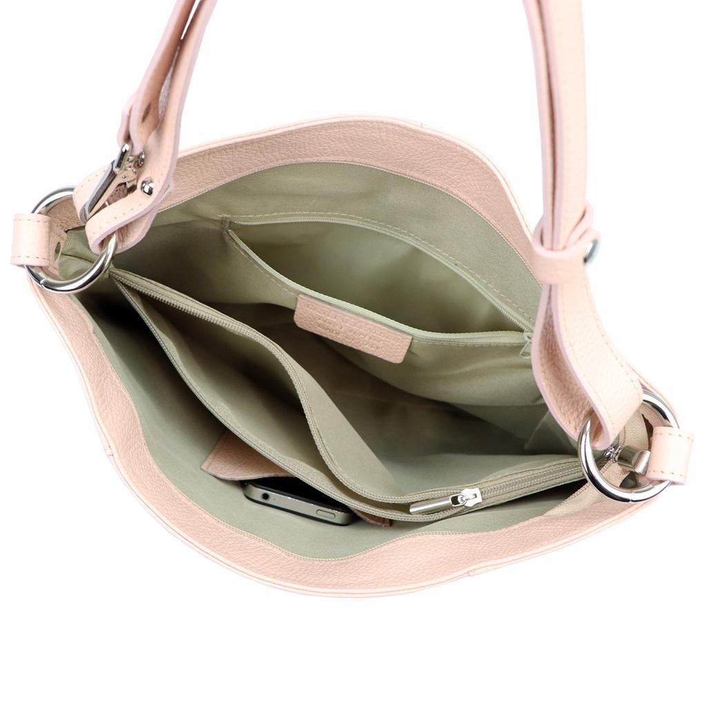 Damska shopperbag na ramię skórzana od MiaMore