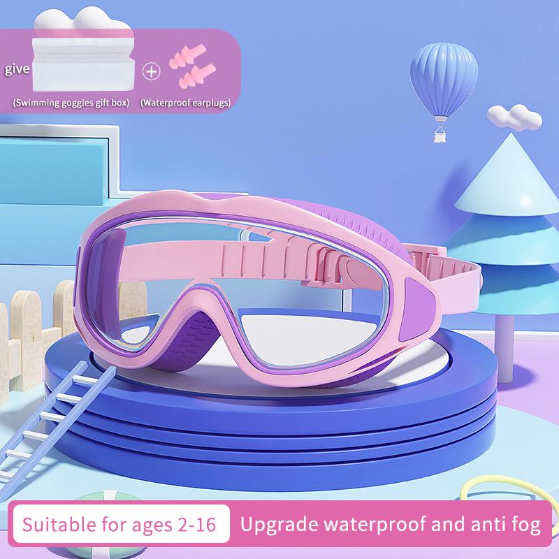 1Pcs Boys Girls Professional Diving Goggles Glasses Children Swimming Goggles Caps Waterproof Anti-fog Big Box