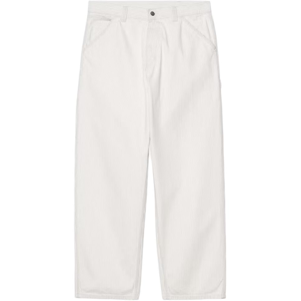 Carhartt WIP SS26 Брюки Mercer с одним наколенником Свободные Прямые Толстая Полоска Повседневные Брюки Мужские брюки I036531-3OK-35