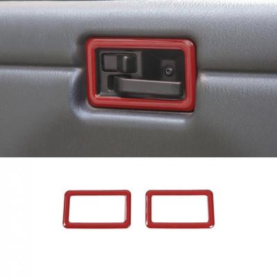 Декоративная рамка-крышка внутренней ручки двери 2 шт. Для Jeep Wrangler TJ 1997-2006 Ярко-красный