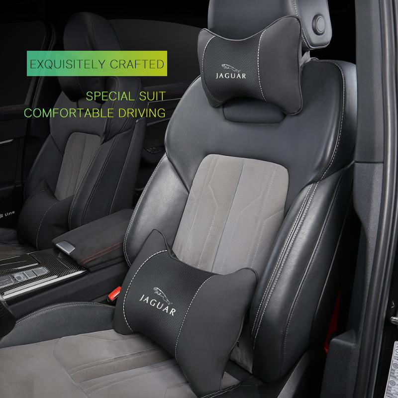 Car Seat Headrest Neck Pillow Auto Interior Accessories For Jaguar XE XF XJ F-Type F-Pace XKR XEL XFL S F XK XJL XJ6 NN71