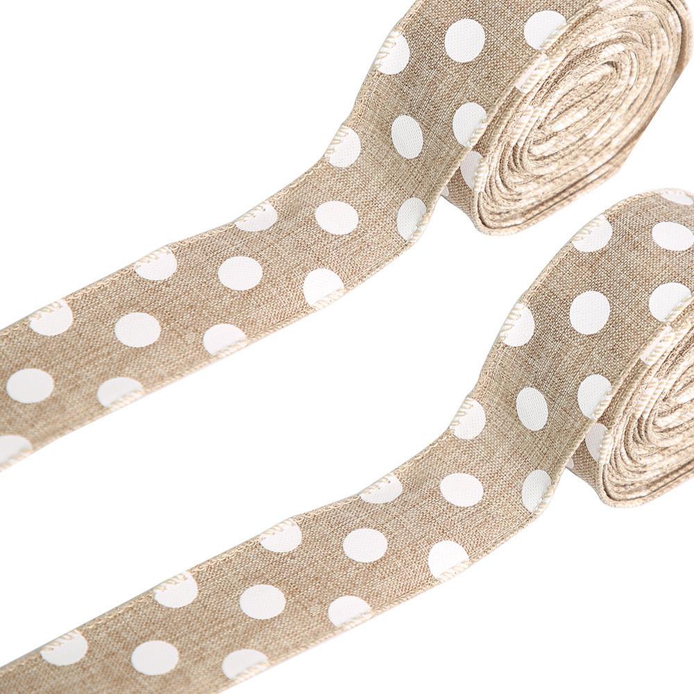 Изысканная Рождественская Лента с Проволочным Краем, Идеально Подходит для Праздничных Украшений и Украшения Елки