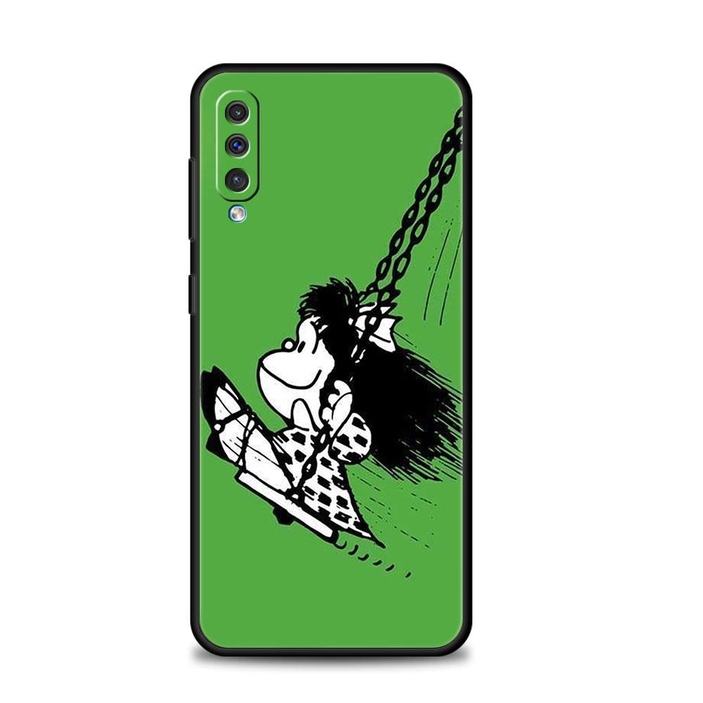 Для Samsung A20e A40 A50 A70 A10s A10 A20s Note 20 Ultra 10 A30 A91 A01 A03 A42 5G M51 A02 Черный Mafalda Girl Phone Funda