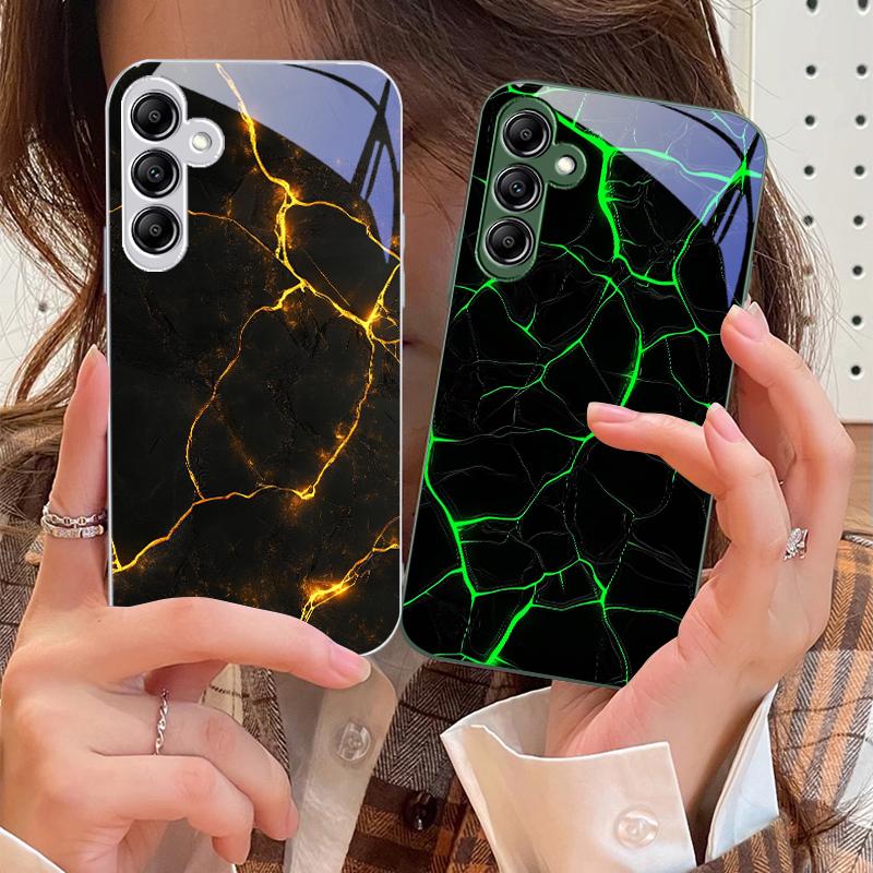Узор с текстурой красной лавы Для Samsung A 73 72 71 70 56 55 54 53 52 51 50 42 35 34 33 32 31 26 25 24 23 22 30 20 стеклянный чехол для телефона
