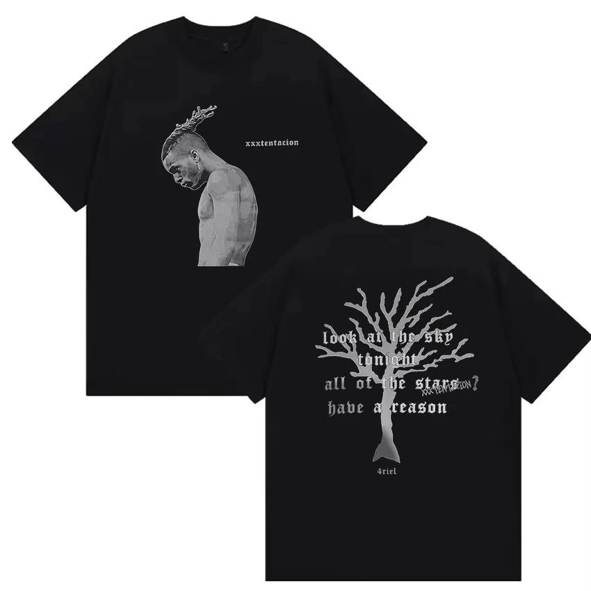 Rapper XXXTentacion New Album 2026 Merch T Shirt Unisexs Vintage Gothic Short Sleeve Cotton Tshirts Unisex Hip Hop Tshirts Unisex