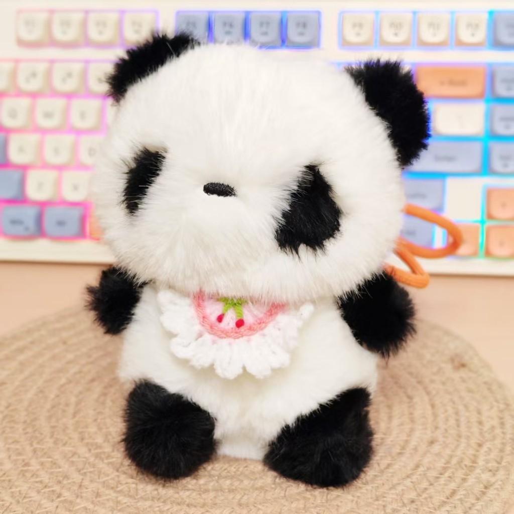 Cute Bunny Cat Panda Sheep Animal Short Plush Keychain Toy Material Decor Home