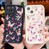 Fashion Colorful Butterflies Phone Case for iPhone Samsung Galaxy Xiaomi Redmi POCO HUAWEI Honor Shockproof Rubber Cover Casing for Women Girls