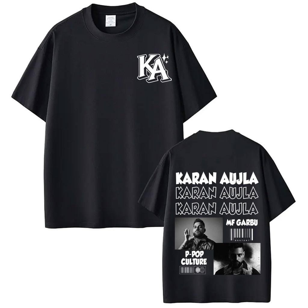 Rapper Karan Aujla P-POP Culture Album Tour 2026 Graphic T Shirt Men Women Fashion T Shirts Casual Cotton Gothic Punk T-shirts
