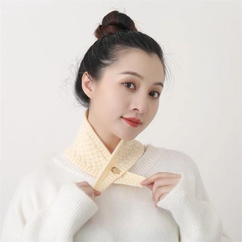 Windproof Cross Neck Warmer Solid Color Women Winter Neckerchief Apparel Accessories