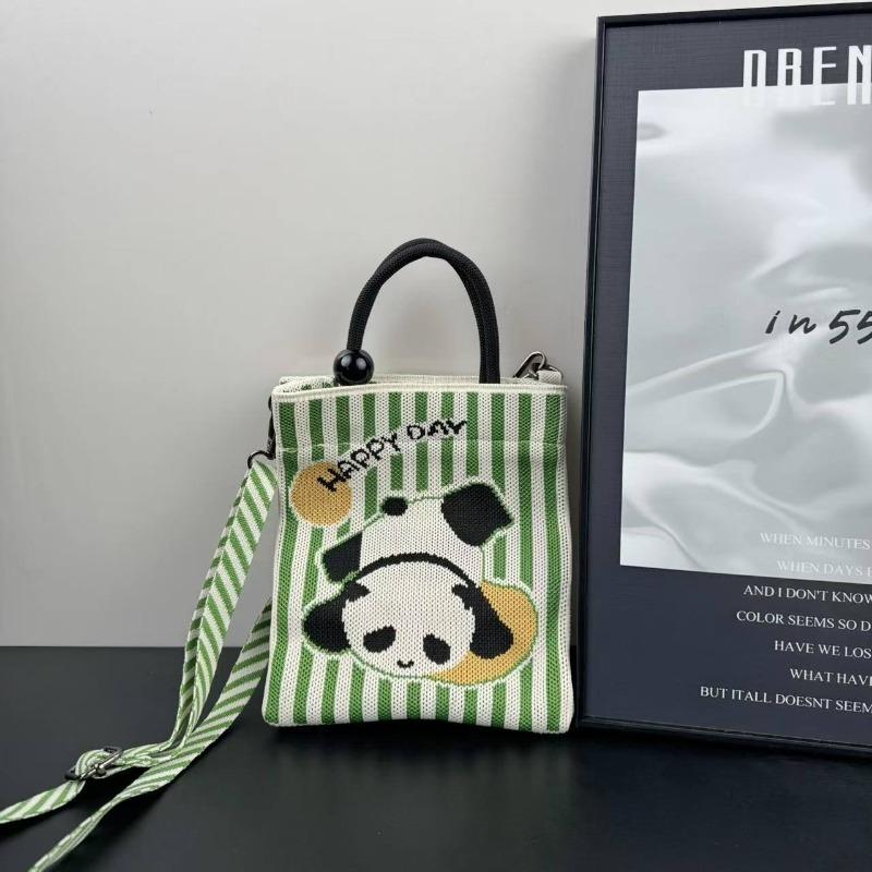 Маленькая квадратная сумка женская сумочка нишевый дизайн новая мультяшная вязаная сумка для мобильного телефона универсальная дорожная на плечо сумка-мессенджер