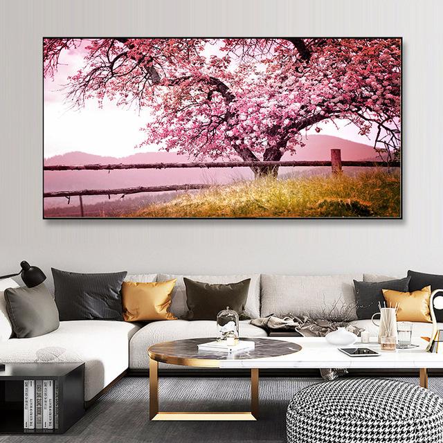 Холст с изображением восхода леса, современные постеры с природными пейзажами и принтами, настенные художественные картины для гостиной, домашний декор, без рамки