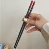 3 Pairs Creative Sugar Bean Alloy Chopsticks Portable Chopsticks Household Chopsticks Tableware