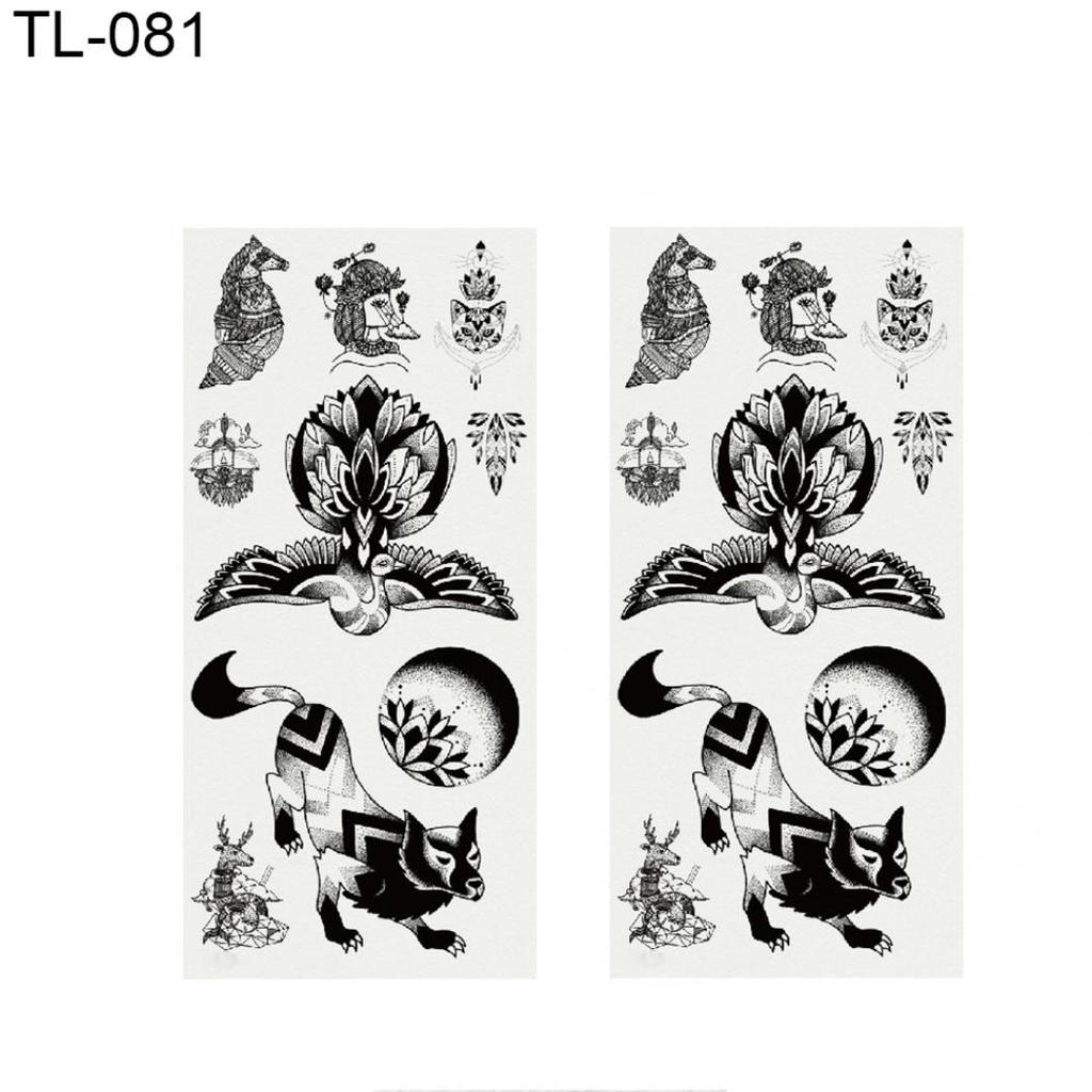 2 листа перо розы письмо бабочка временная татуировка рука боди-арт наклейка