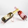 Red Wine Rack European Style Simple Iron Bottle Display Mount Holder Exhibition