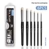 3/6pcs Dry Brush Painting Goat Hair Professional Miniature Paint Brush Set for Art Acrylic Watercolor Micro Detailing Drybrush