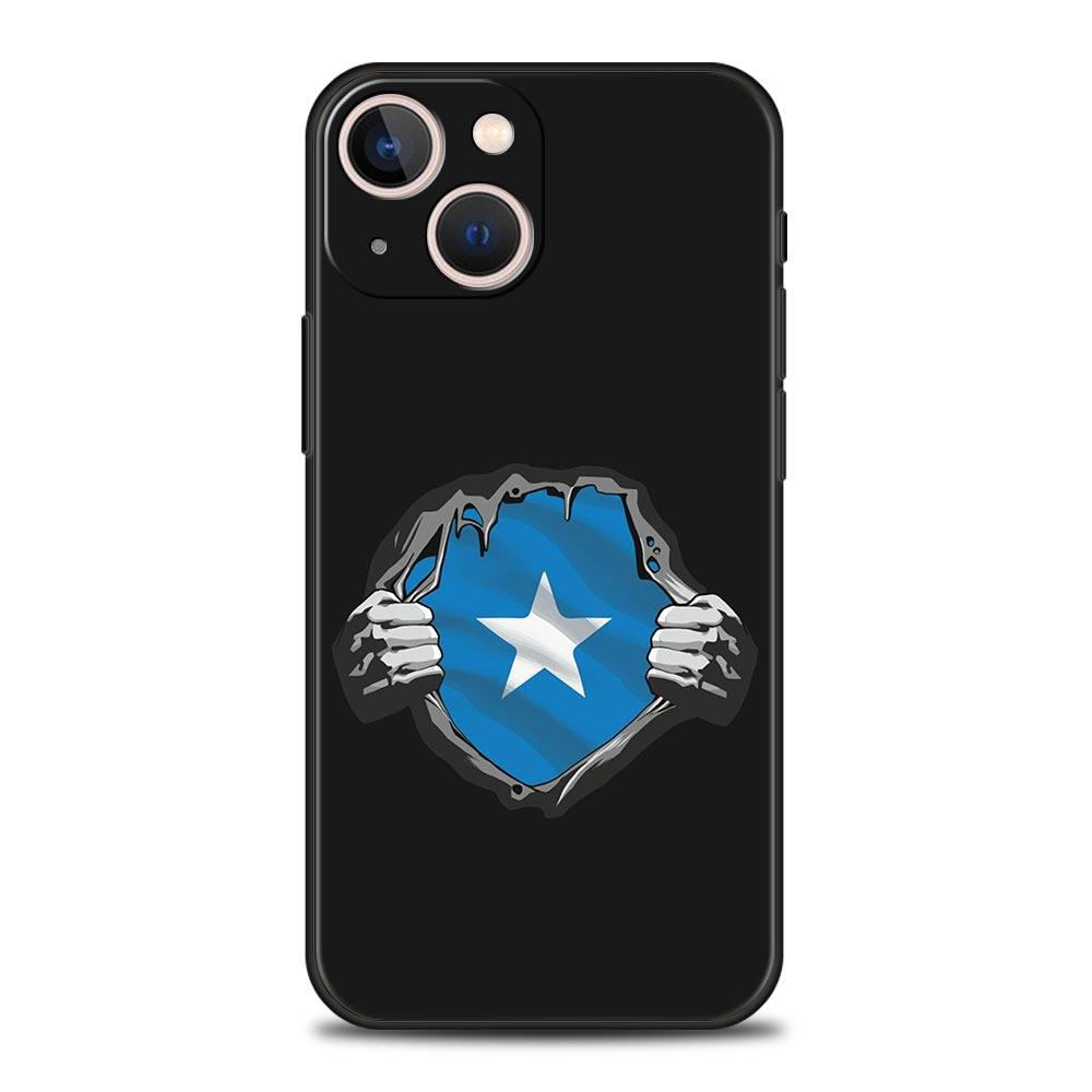 Чехол для телефона с флагом Сомали для iPhone 17 Air 16 Plus 13 15 14 12 11 Pro MAX 7 8 SE Мягкий ТПУ Ударопрочный Чехол Funda