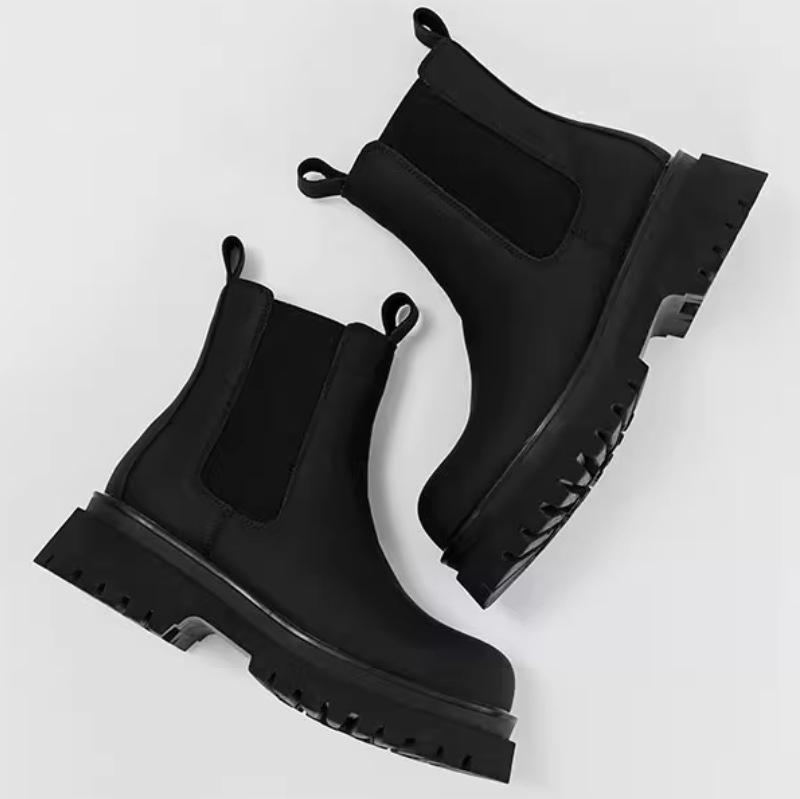 Martin Boots Men's 2024 New Heightening British Style High-top Cowhide Thick-soled Tooling Chimney Chelsea Men's Boots