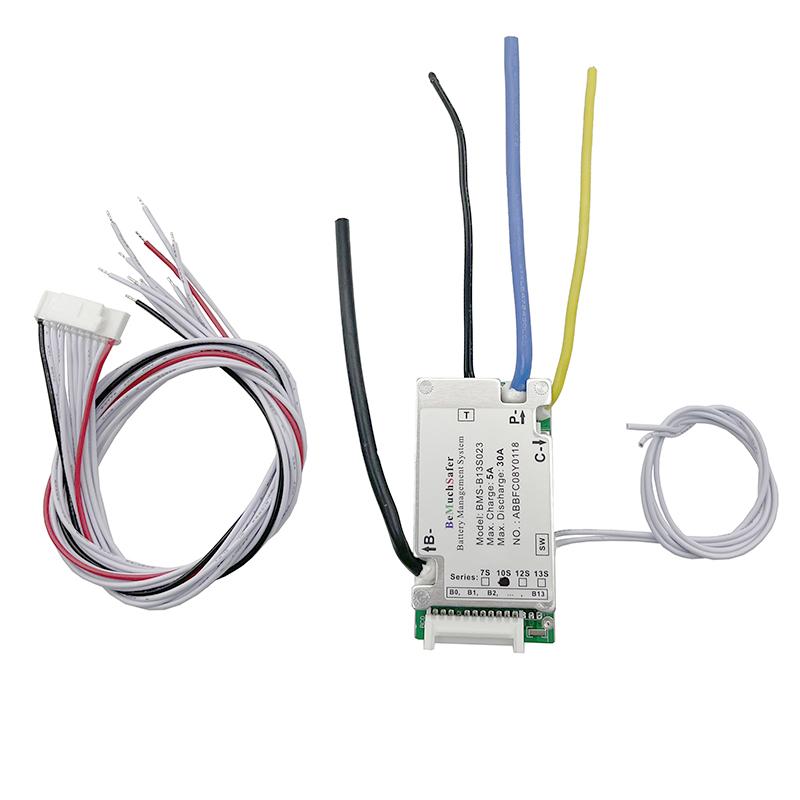 10S 13S 30A Battery BMS With On/Off Switch Temperature Sensor 7S 12S 24V 36V 43V 48V BMS for DIY E-Bike E-Scooter Battery Pack
