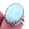 Кольцо в подарок из стерлингового серебра 925 пробы с драгоценным камнем ларимаром Natural Republic S.6 w7t81