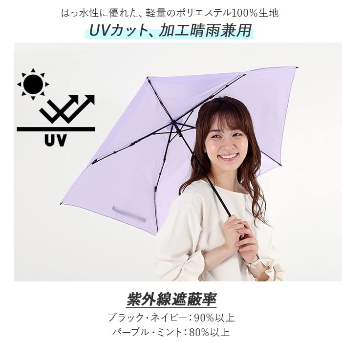 Miyajima Складной зонт из стекловолокна 5K UV Super Navy, 50 см, спицы, легкий, экономичный, [12070]