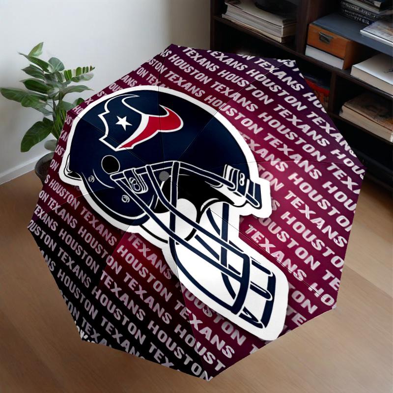 basketball Texans Logo Umbrella 8-Frame for Travel, Camping, Casual Lightweight Portable Umbrella, Essential for Every Family Holidays Gift