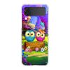 Милый мультяшный филин Жесткий ПК чехол для телефона Samsung Galaxy Z Flip 4 5 6 Черный чехол для Galaxy Z Flip 3 Складной противоударный чехол-сумка