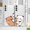 Смешной Мультяшный Чехол для Телефона Пара Dudu Bubu для Samsung Galaxy A55 A54 A53 A14 A16 A36 A13 A15 A25 A07 5G Мягкая Крышка Парные Чехлы