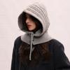 Thickened Knitted Neckerchief Hood Pullover Cap Beanies Hat Winter Balaclavas Cap  Riding