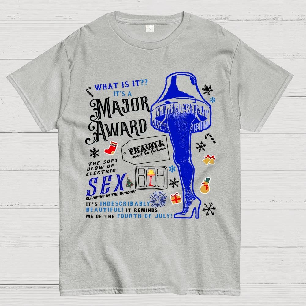 A Major Award Leg Lamp Christmas Cotton Summer Casual Cool Loose T-Shirt