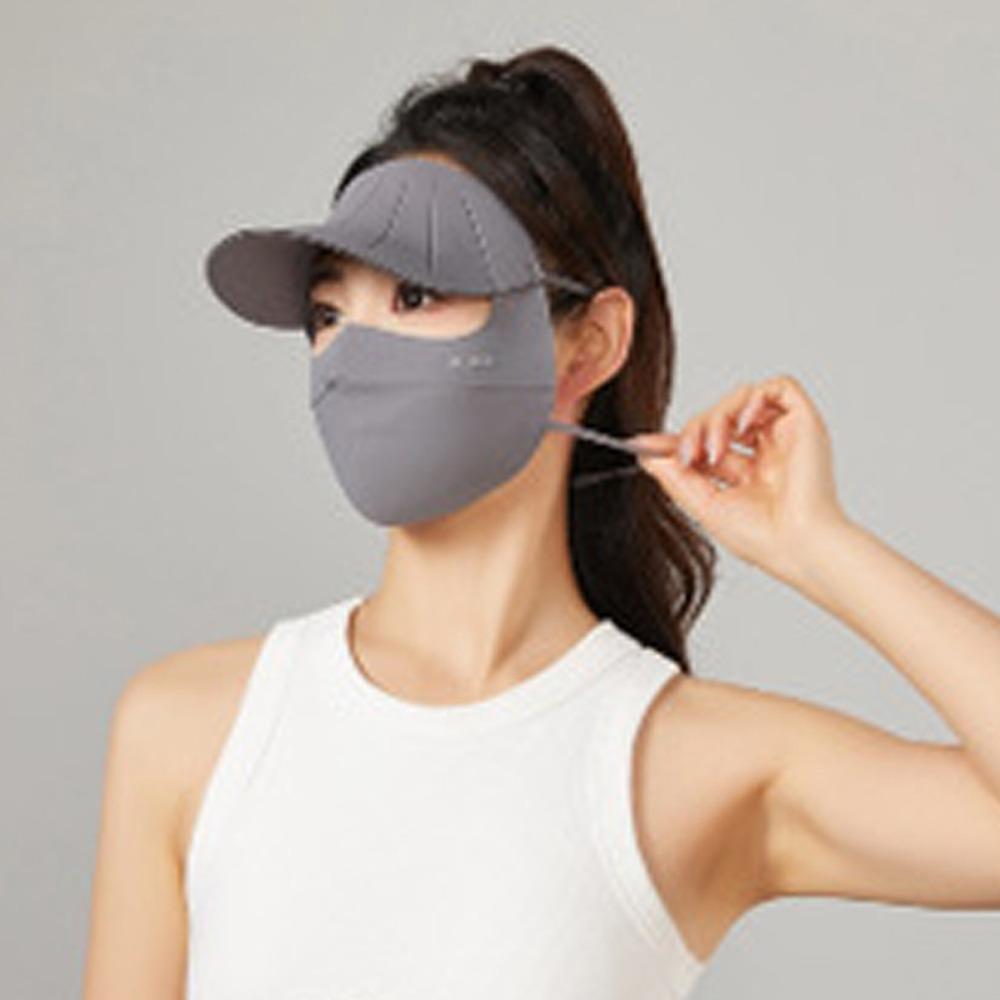 Sunscreen Face Sunscreen Mask UV Resistant Hat Summer Face Cover Ice Silk Face Mask Cycling