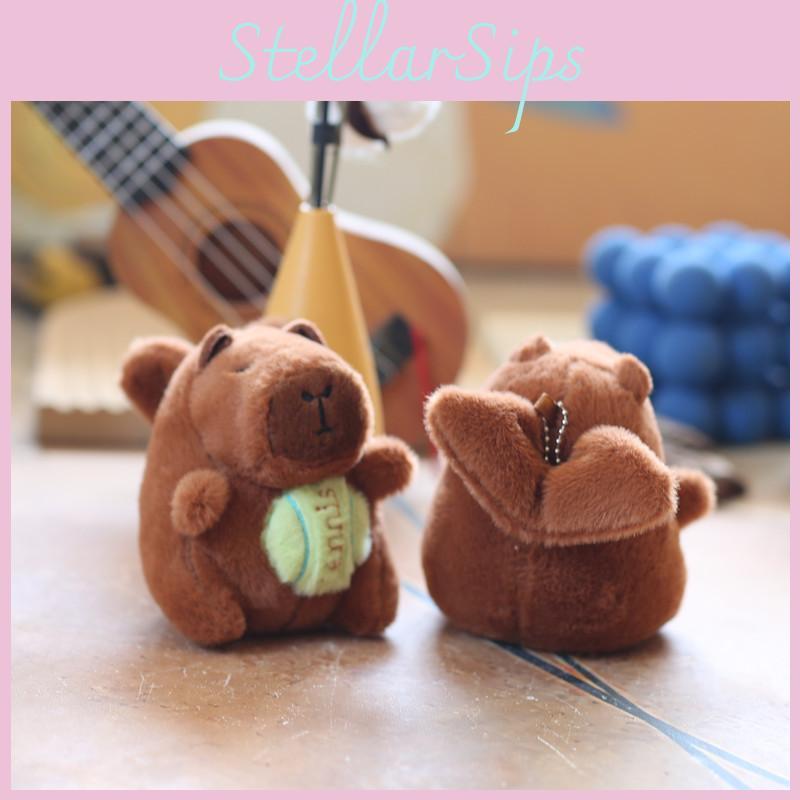 Плюшевый брелок-капибара с крыльями, милая водяная свинка, шарм для сумки, игрушка для энтузиастов, кукла