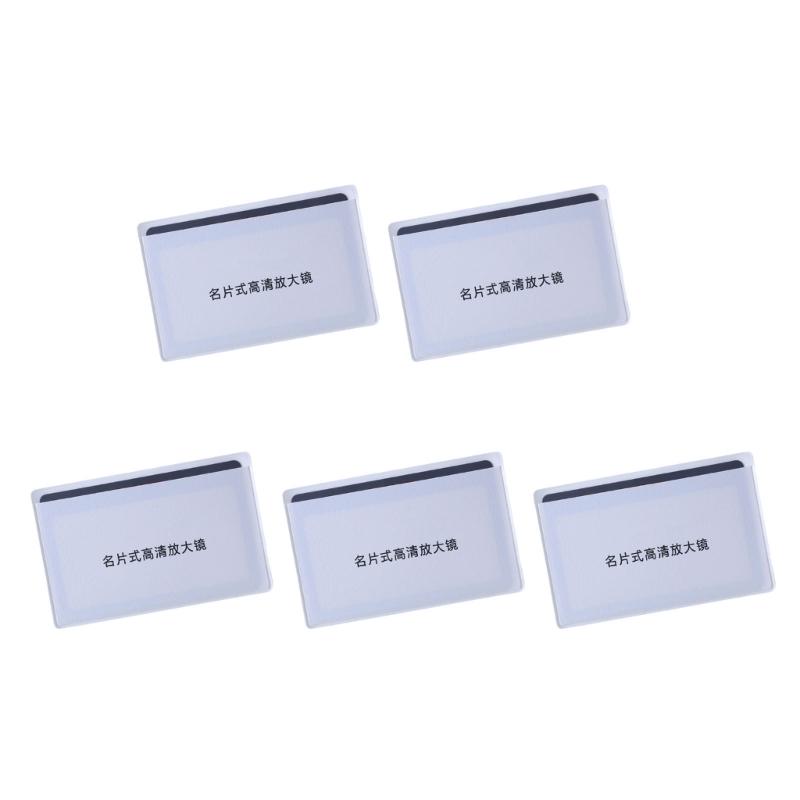 5Pcs 3x Magnifier for Reading Credit Card Size Pocket Magnifier Magnifying Cards for Wallet Portable Magnifier for Read