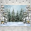 Christmas Snow Forest Scene Decoration Background Winter Photography Backdrop Decorations For Photo Studio Photo Booth Christams Party