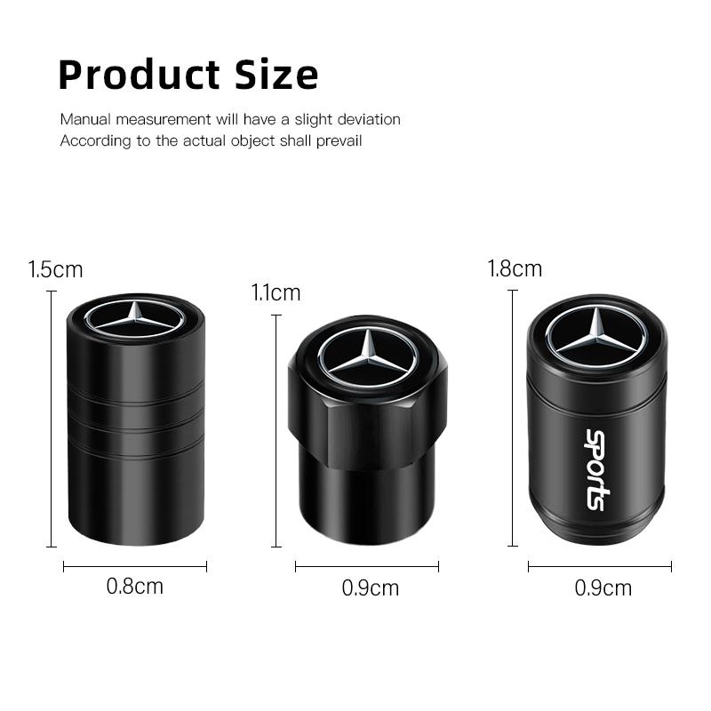 Hub Cap 4Pcs Car Wheel Tire Valve Cap Dustproof Cover Hubcap For Mercedes Benz AMG GLC GLE CLA GLB GLK GLS W204 W205 W206 W211 W212 W213