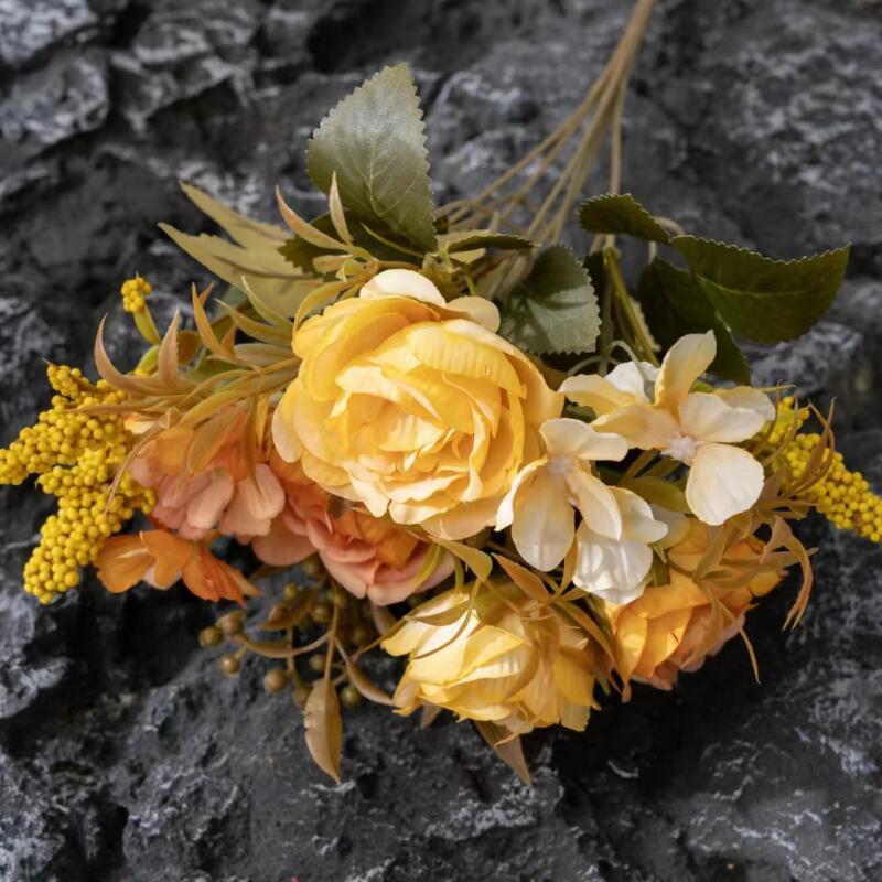 33cm Artificial Peony Flower 6 Heads Artificial Peony Flower Bouquet Wedding Decoration Home Garden Flower Bouquet Decoration