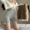 Женские зимние шорты Yousheng, трикотажные, с высокой талией, эластичные, однотонные, сохраняющие тепло, защищающие от воздействия окружающей среды, базовые шорты для повседневной носки дома и не только