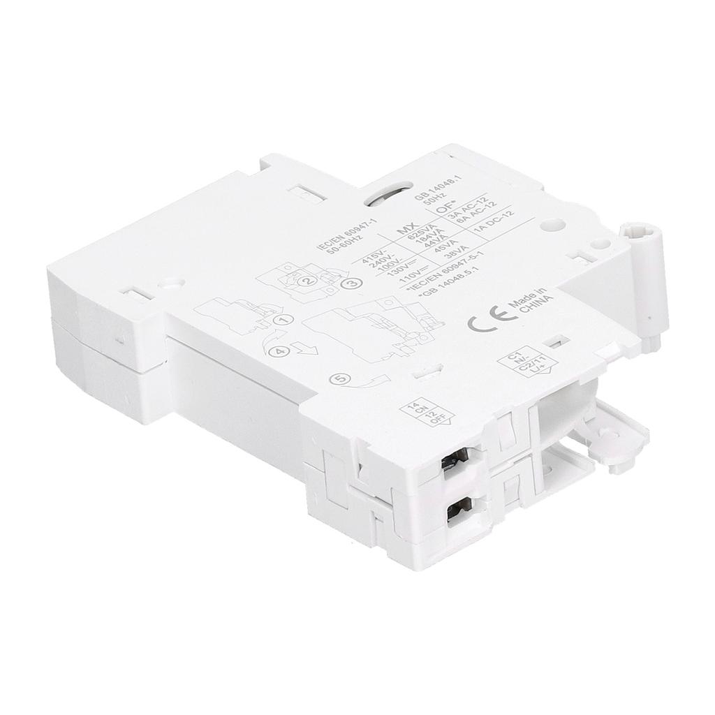 Вспомогательное устройство расцепителя шунтовой катушки Нейлон DIN-рейка Автоматический выключатель MX+OF DC110130V AC100415V