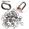 Durable Stainless Steel Line Tackle Fishing Hanging Snap Barrel Swivel Connector Oval Split Rings