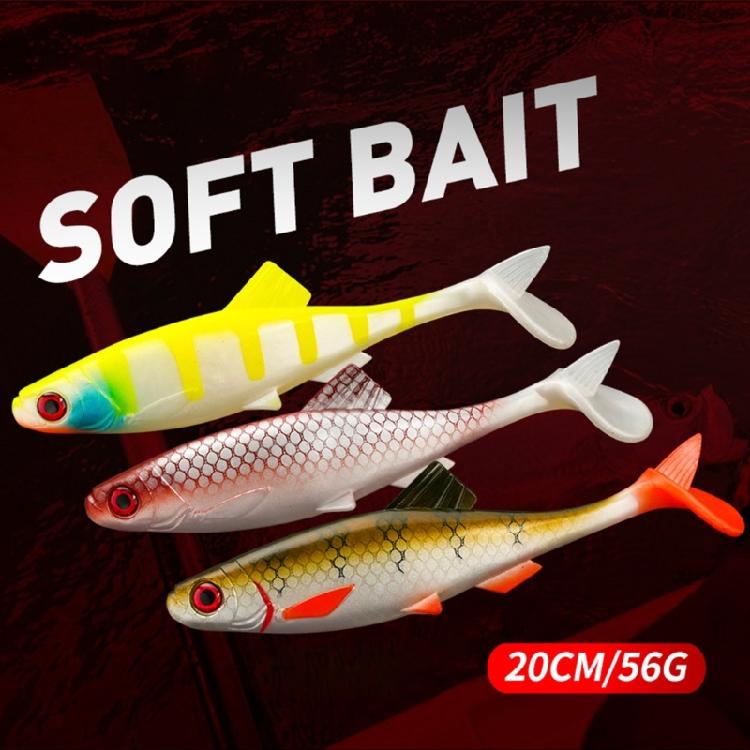 20 см 56 г Пластиковые Swimbait с лопастью и хвостом T Мягкие рыболовные снасти Аксессуары Искусственные приманки Рыболовные приманки