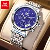 OPK 6051 Watches For Man Classic Fashion Chronograph Auto Date Waterproof Luminous Men's Wrist Watches Original Quartz Man Watch