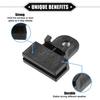 TWO Window Door Glass Channel Retainer Clip 1.93"x1.57"x0.67" Universal