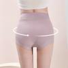 Women Panties High Waist Tummy Control Seamless Solid Color Elastic Breathable Butt-lifted Anti-septic Briefs Lady