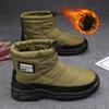 Мужские повседневные зимние ботинки, водонепроницаемые зимние теплые ботинки по щиколотку для мужчин, нескользящие короткие ботинки с подкладкой из искусственного меха, спортивная обувь для походов и прогулок на открытом воздухе