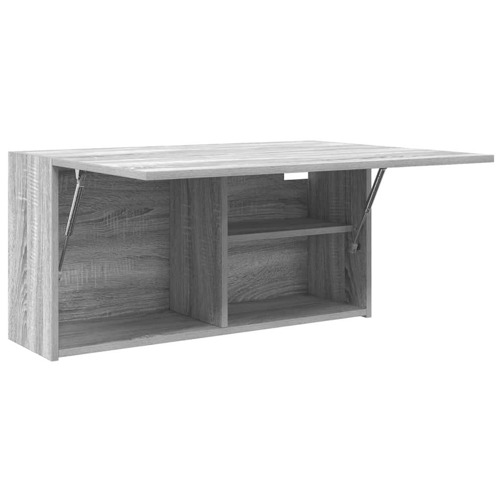 Bathroom Wall Cabinet Grey Sonoma 80 x 25 x 40 cm Particleboard