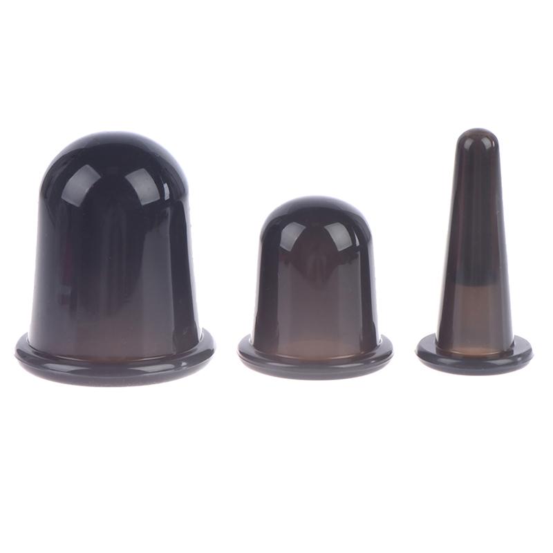 Black Silicone Cupping Vacuum Suction Lifting Facial Face Eyes Massage Cup