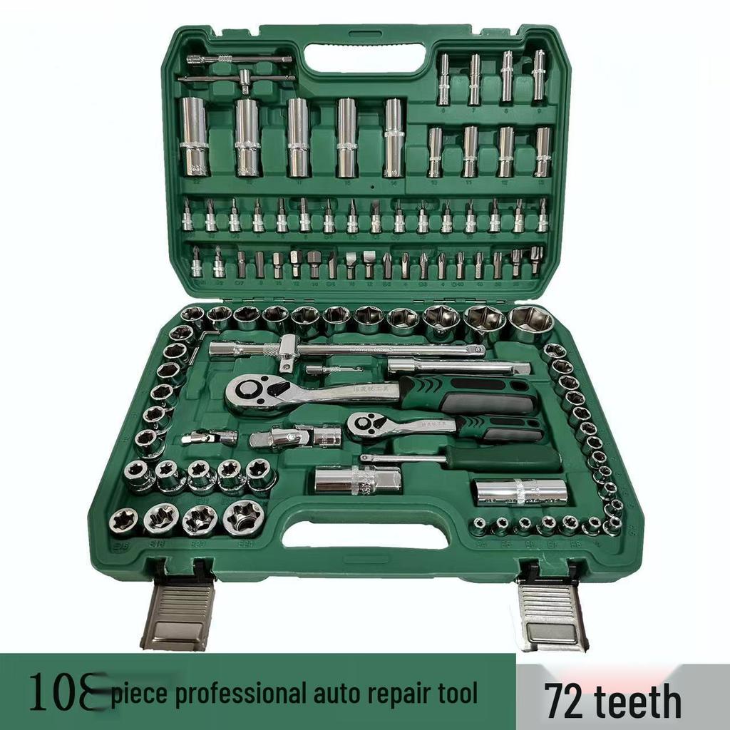 Набор инструментов для ремонта автомобиля из 150 предметов: Торцевые ключи и комбинированные инструменты